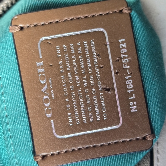 Blue and White Floral Coach Satchel - Picture 10 of 11